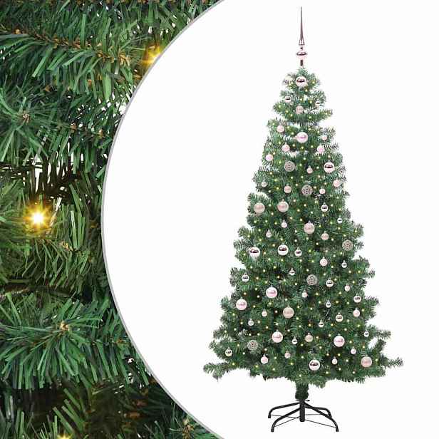 vidaXL Vánoční stromeček Zelená 240 cm PVC
