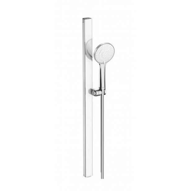 Duravit - Set sprchové hlavice, tyče a hadice, 3 proudy, chrom/bílá UV0682004005