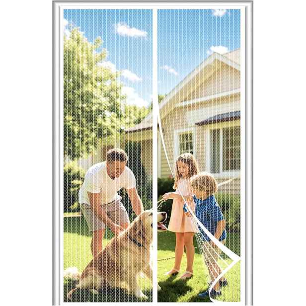 Moskytiéra Diker 120 x 200 cm bílá magnetická síť na dveře bez vrtání