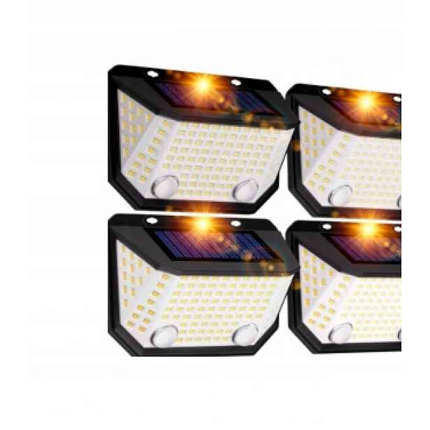 Solární Zahradní Lampa S Pohybovým Senzorem 6500K 300° Led 4 Kusy