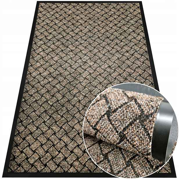 Vstupní Rohožka Pod Dveře 80x120 Béžová Vnější Podložka Do Bot Boho
