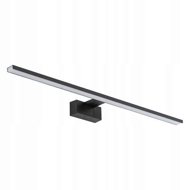 Led nástěnná lampa do koupelny, černá, IP44