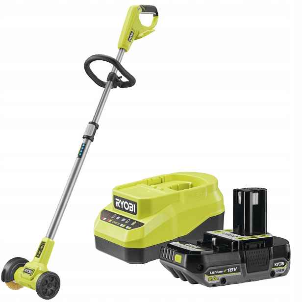 Ryobi Kartáč na čištění spár v kostkách RY18PCC-120 aku. 2 Ah nabíjení.