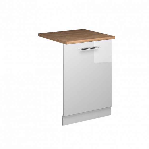 Vicco ČELNÍ PANEL MYČKY Fame-Line Bílá vysoký lesk 60 cm , PD Dub