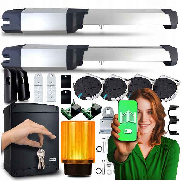 Set pohonu dvoukřídlé brány Bft A25 Phobos Wifi Safe S24I pohony