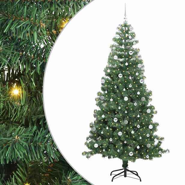 vidaXL Vánoční stromeček Zelená 240 cm PVC