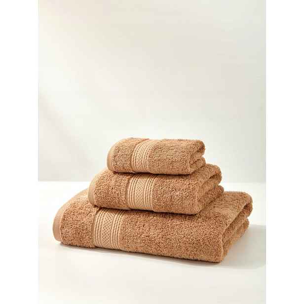 Koupací ručník 70x140 bavlna egyptská froté 600 g karamelový měkký