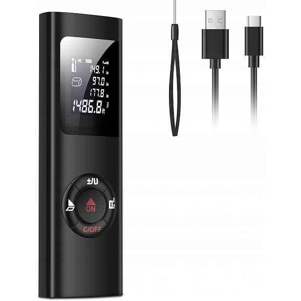Laserový Dálkoměr 60 M Digitální Měřič Vzdálenosti Usb