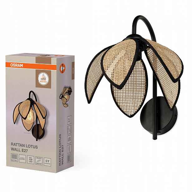 Nástěnná dekorativní lampa E27 Béžová Decor Rattan Lotus Osram