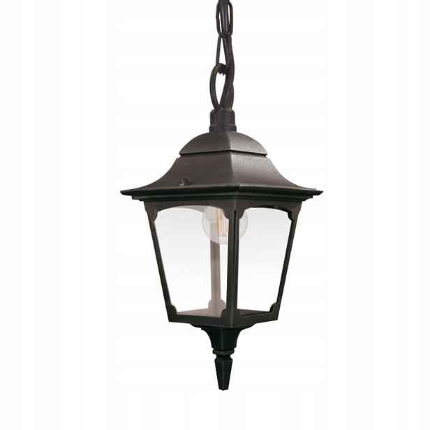 Venkovní závěsná terasová lampa tradiční černá na řetězu 57 Elstead