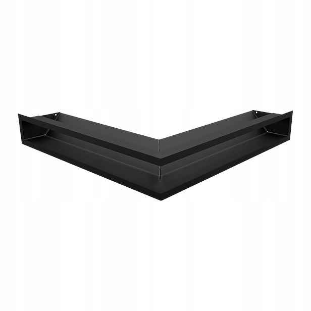 Ventilační mřížka do krbu Luft rohová 56x56x9 černá Mat
