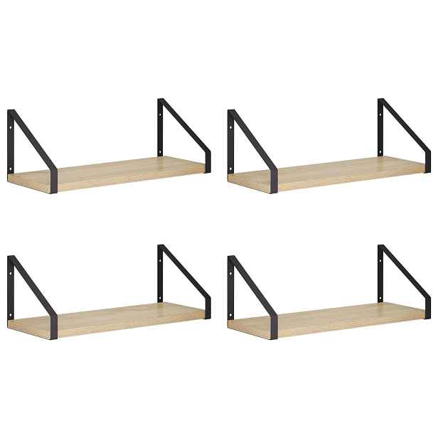 vidaXL Nástěnné poličky 4 ks Dub sonoma 40 x 16 x 15,5 cm