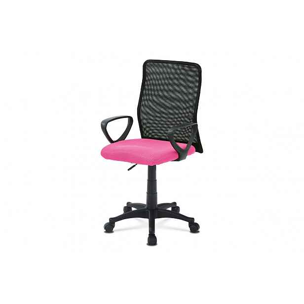 Kancelářská židle, látka MESH růžová / černá - 48 x 48 x 91-102 cm