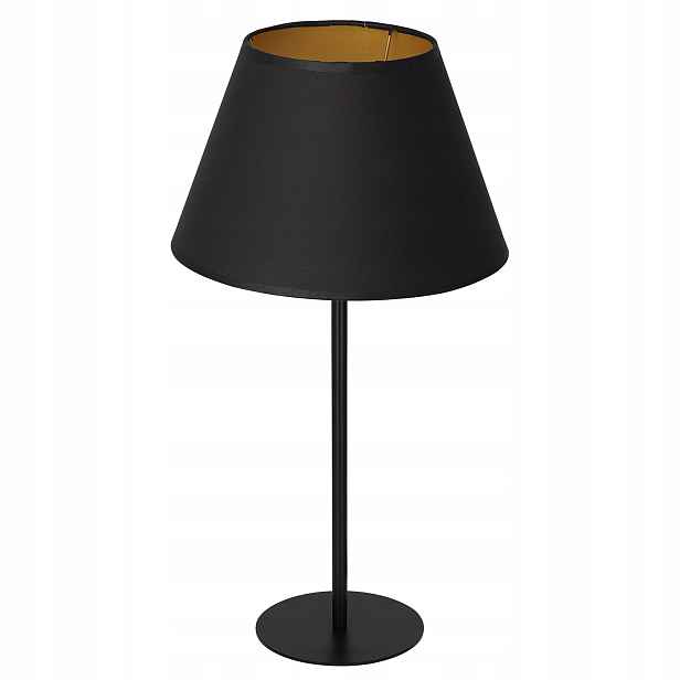Luminex stolní lampa Arden E27 15W černá, zlaté stínidlo 56 cm
