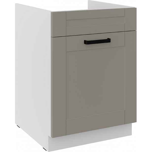 Spodní skříňka pod dřez Luna 60 ZL 1S BB - Premium Box Barva korpusu: Bílá, Barva dvířek: Clay Grey