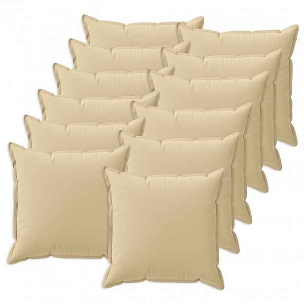 vidaXL Povlak na polštář 12 ks HOUTEN Béžová 50 x 50 cm Polyester