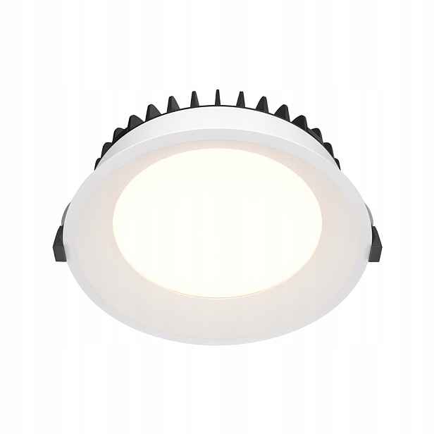 Zapuštěné kulaté bílé svítidlo do koupelny IP44 Led 3000K 18 cm Maytoni