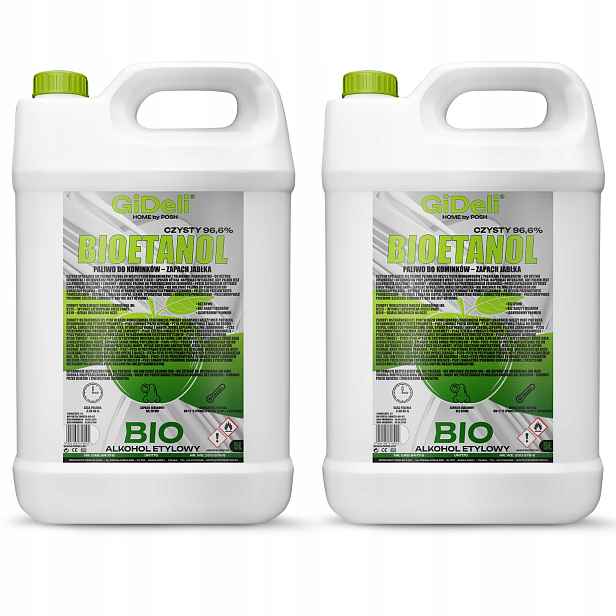 Bioetanol do krbu 2x 5 l s vůní zeleného jablka, biopalivo