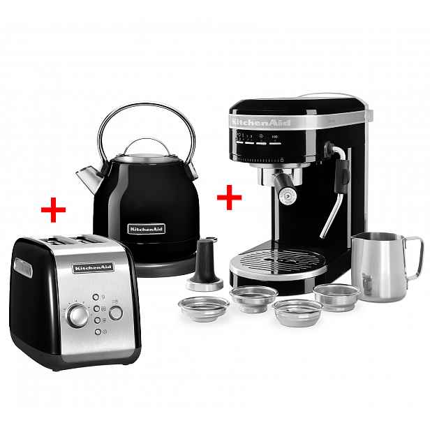 KitchenAid Výhodný set kávovar, toustovač, rychlovarná konvice, černá SETBF03