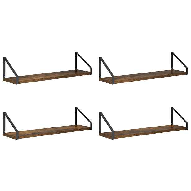 vidaXL Nástěnné poličky 4 ks Kouřový dub 60 x 16 x 15,5 cm