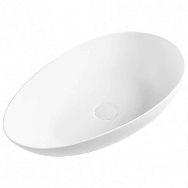 Beliani UMYVADLO NA DESKU Bílé 60/35 cm Sauzal