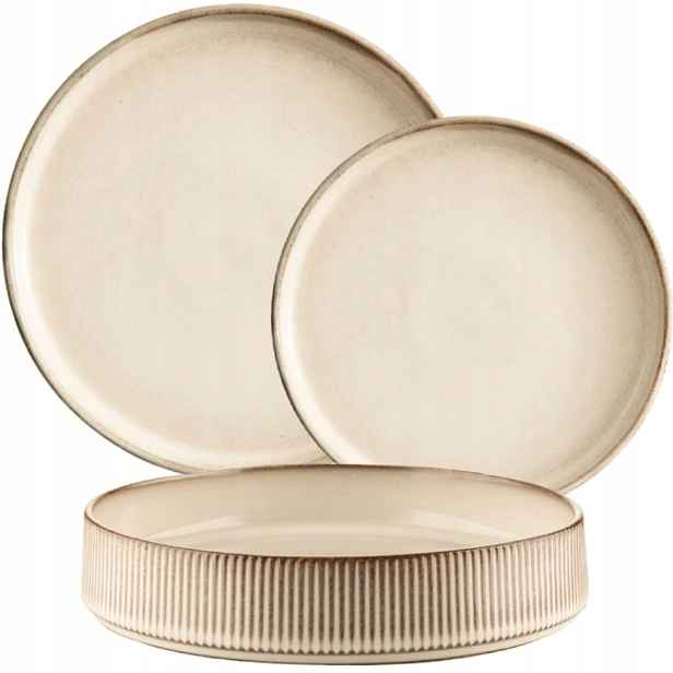 Jídelní Servis Porcelán Retro Evie Sada 18 Ks Pro 6 Osob
