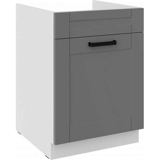 Spodní skříňka pod dřez Luna 60 ZL 1S BB - Premium Box Barva korpusu: Bílá, Barva dvířek: Dust Grey