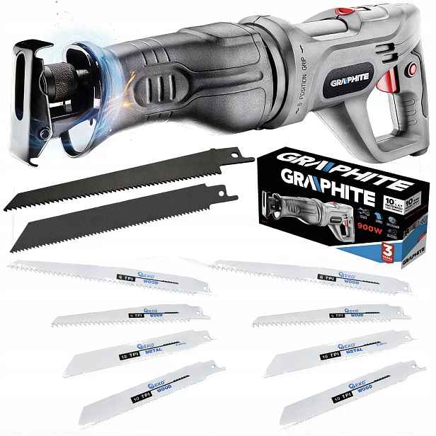 Šavlová Pila 900W, Zdvih 20MM pila ocaska Graphite 58G971 Pila