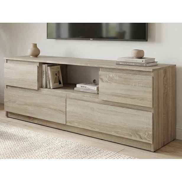 TV skříňka Carlos, dub sonoma, šířka 140 cm