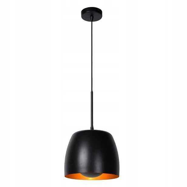 Černá závěsná lampa Nolan s teplým leskem nad stůl 01/30/Lucide