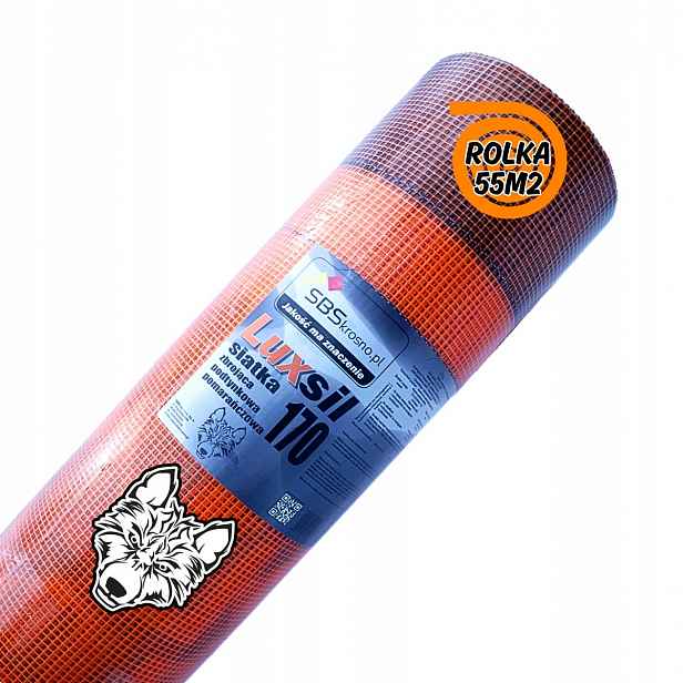 Fasádní Podomítková Síť Z Vlákna Luxsil 160 g Oranžová 110 cm 55 m2