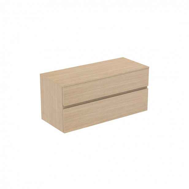 Ideal Standard Finesse - Umyvadlová skříňka, 120x51x56 cm, 2 zásuvky, bílý dub E3431US