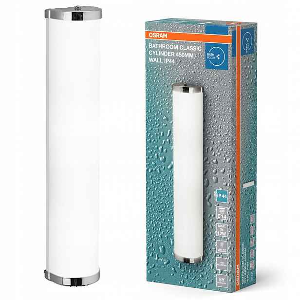 Nástěnné svítidlo Koupelnové svítidlo E14 Stříbrné IP44 Classic Osram