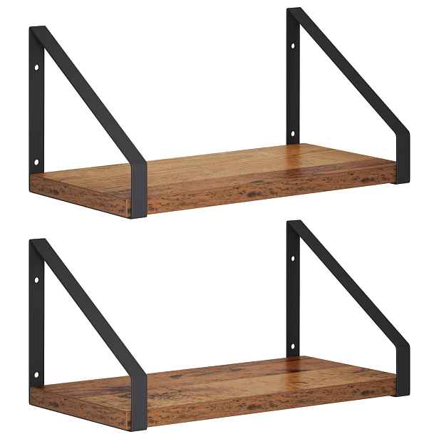 vidaXL Nástěnné poličky 2 ks Staré dřevo 30 x 16 x 15,5 cm