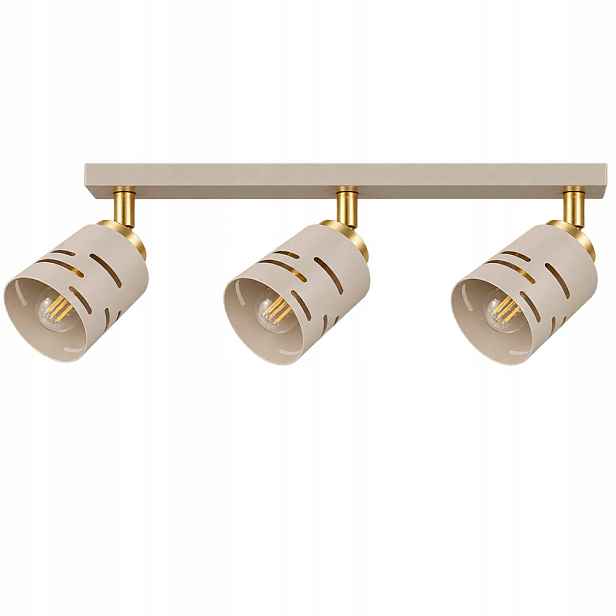 Závěsné Stropní Svítidlo 3x E27 Led Lustr Stropní Svítidlo Nástěnné svítidlo Ecru Béžová Kašmír