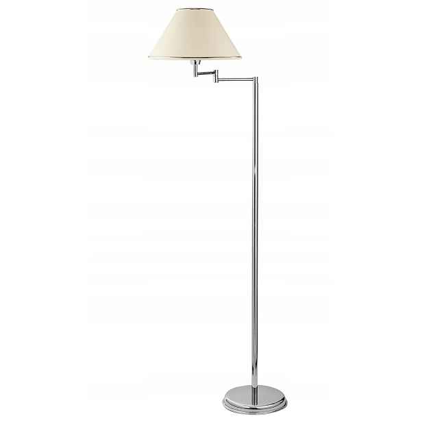 Nastavitelná podlahová lampa Begamo Stříbrná Béžová 1xE27 160 cm Stojací lampa