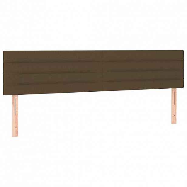 vidaXL Čela postele tmavě hnědá 180x5x78/88 cm látka