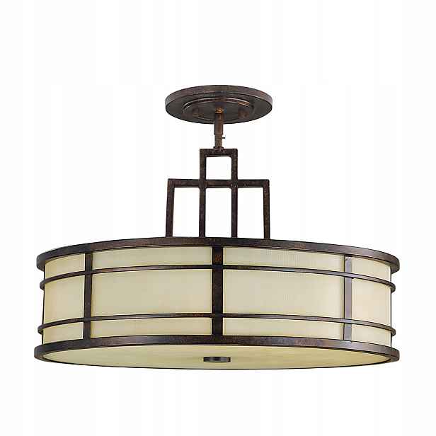 Industriální závěsná lampa Fusion bronzová/E27/řecký styl/Feiss