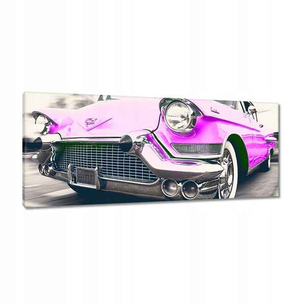 Obrazy 100x40 Růžový Cadillac