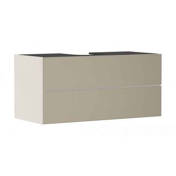 Skříňka pod umyvadlo pod desku Hansgrohe Xevolos E 118x55,5x55 cm písková matná béžová mat 54194390