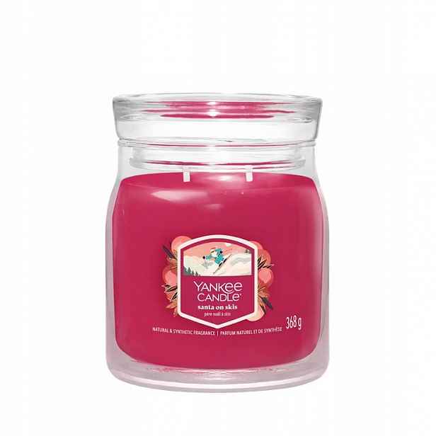 Yankee Candle Velká vonná svíčka Santa On Skies Vánoční