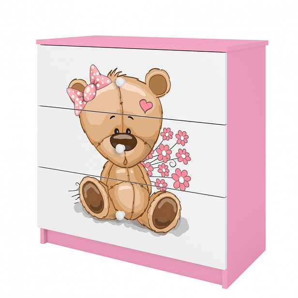 RAUMHIRSCH FURNITURE KOMODA Babydreams Medvídek s květinami 81/81/41