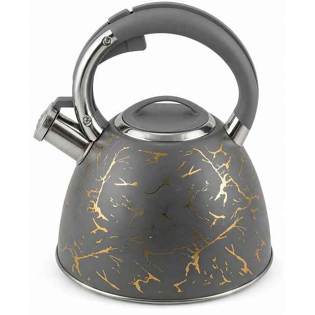 Ocelový Konvice s píšťalkou, barevná, indukční, plynová, 3 l EdenBerg Premium