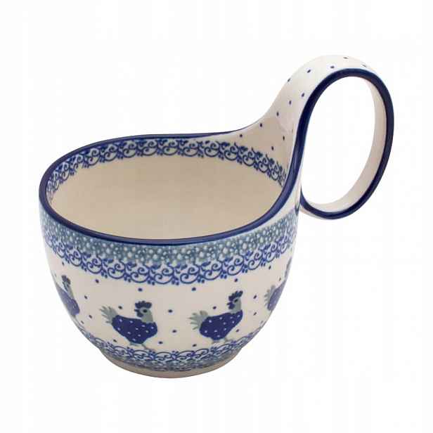 Omáčník Čerpak 11.5 cm Umělecká keramika Bolesławiec dek 2596 Kury