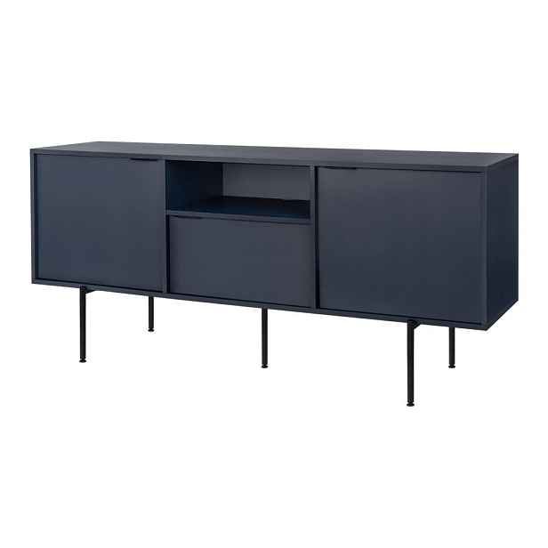 Tmavě modrý TV stolek 180x79x50 cm Bau – noo.ma
