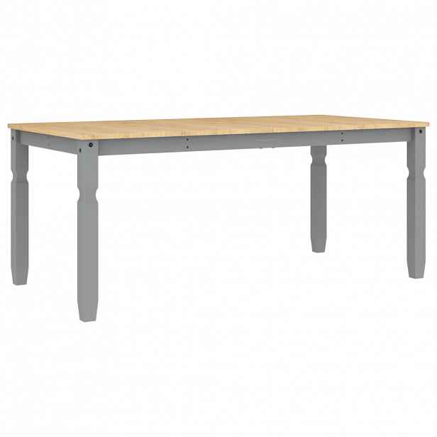 vidaXL Jídelní stůl Corona šedý 180 x 90 x 75 cm masivní borové dřevo