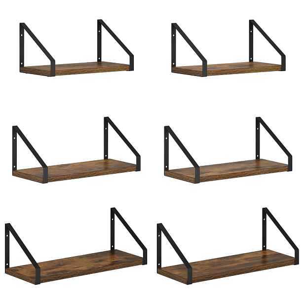 vidaXL Nástěnné poličky 6 ks Kouřový dub 40 x 16 x 15,5 cm