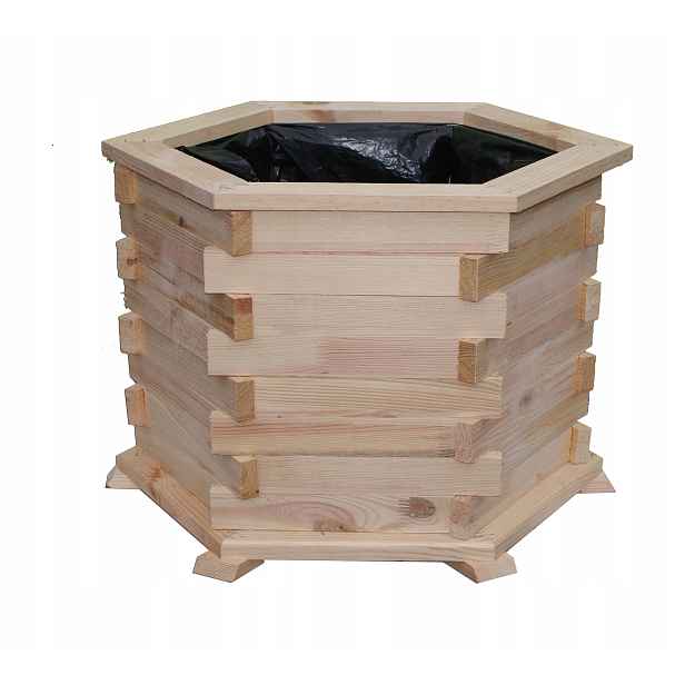 Velký zahradní dřevěný květináč 62x62 Box na květiny Květinový záhon na terasu