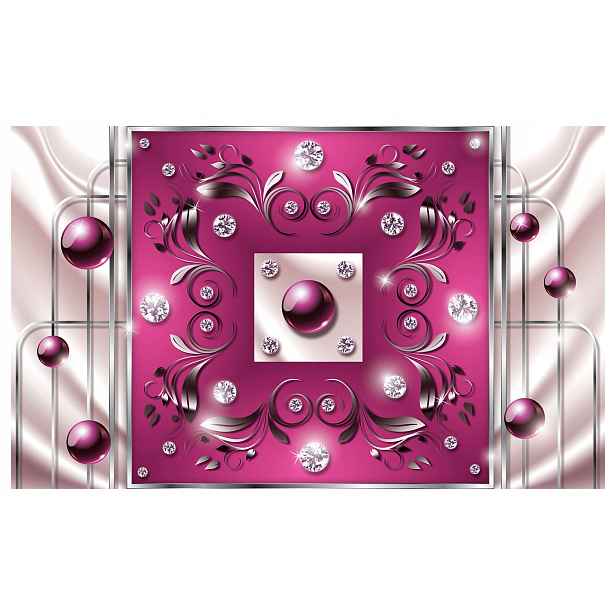 Fototapeta Glamour Abstrakce Růžovo-stříbrná Elegance 208x146 lepidlo