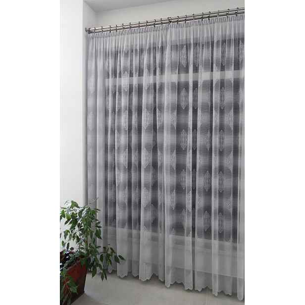 Mg Záclona závěs 80159 Síť popel 400x280 cm Hotová Obšitá Bt